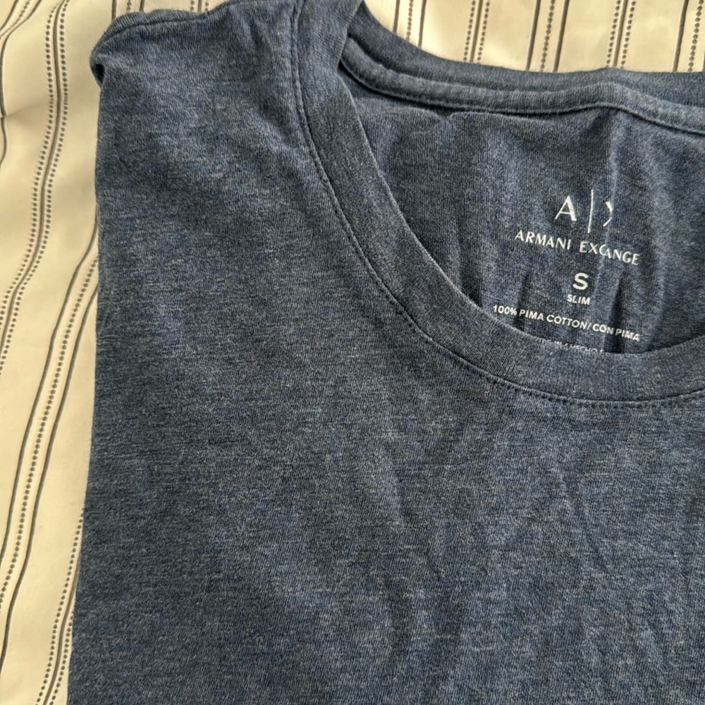 Armani exchange shirt. Blue. Slim small. Long sleeve. Barely worn.